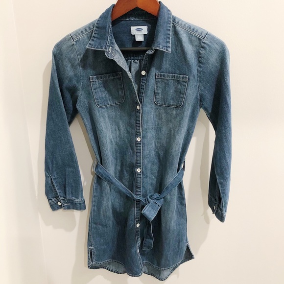 Old Navy Other - Old Navy Dark Blue Denim Dress sz L (10-12) ✨